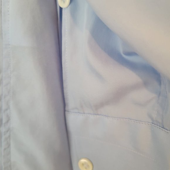 Harrods of London Mens Dress Shirt 15.5/39 Medium Blue 200/2 Extra Fine Cotton - Picture 3 of 11